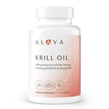 Alaya Naturals - Antarctic Krill Oil 500mg Supplement with Phospholipids, EPA/DHA Omega 3 & Astaxanthin - Non-GMO - PCB Tested Krill Oil - 60 Softgels