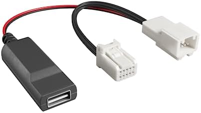 Dongar Dashcam Power Adapter (10-pin Type D) for Mopar Vehicles. Compatible with RAM, Charger, Challenger, Grand Cherokee, & More. Connects to Rearview Mirror, Built-in USB Power Source, Easy Install