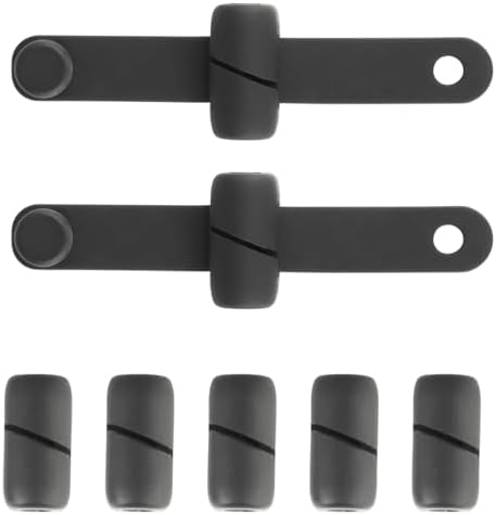 Bulletpoint Cable Organizer Kit - 7 Pack Rubber Cable Mangement with Self Adhesive for Securing Charging Wire/USB Cord/Power Cord in Car