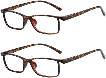 Przene Reading Glasses for Men Women Blue Light Blocking Readers Spring Hinges Lightweight Style Pack