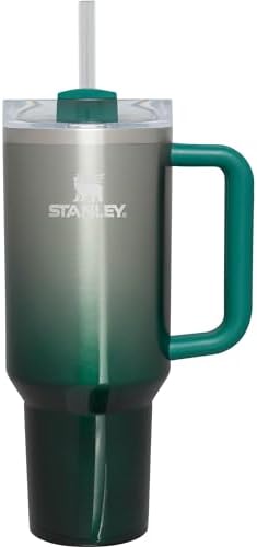 STANLEY Quencher H2.0 FlowState Stainless Steel Vacuum Insulated Tumbler with Lid and Straw for Water, Iced Tea or Coffee (Pine Gradient, 40 oz)