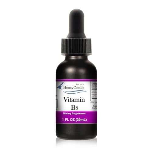 Vitamin B5 (Pantothenic Acid) Drops – Liquid Vitamin B5 to Maintain Healthy Hormones, Immune System Support & Healthy Hair, Skin, Nails – Vegan, Alcohol-Free Vitamin B Extract, 1 Fl Oz.