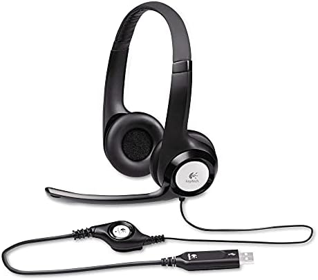 Logitech H390 USB Computer Headset with Enhaced Digital Audio and in-Line Controls Fine-Tuned Drivers, Noise-Canceling Microphone, USB-A Connector (Renewed)