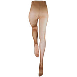 Truform Sheer Compression Pantyhose, 15-20 mmHg, Women's Shaping Tights, 20 Denier, Beige, Tall