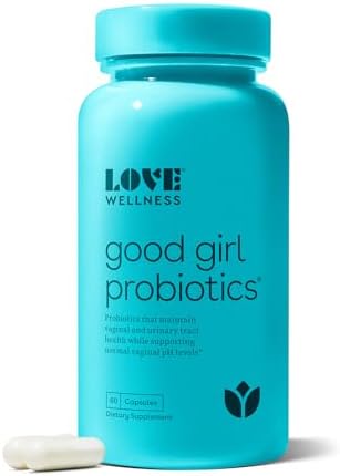 Love Wellness Good Girl Probiotics | Women's Vaginal Health Supplement | Vaginal Probiotics for Women pH Balance & Urinary Tract Health | Support Vaginal Odor & Flora | 60 Count