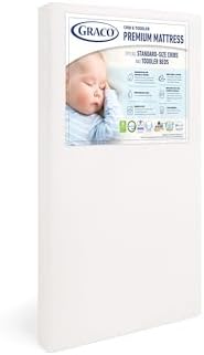 Graco Premium Crib & Toddler Mattress – GREENGUARD Gold Certified & CertiPUR-US Certified, Fits All Standard Crib & Toddler Beds, Waterproof Sleep Surface, Machine-Washable Outer Cover for Easy Care