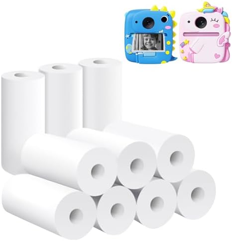 Kids Instant Camera Printing Paper, Printing Camera Refill Thermal Paper 10 Rolls, BPA Free