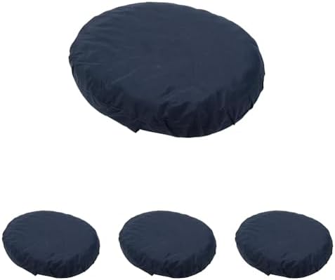 DMI 16-inch Convoluted Molded Foam Ring Donut Pillow Seat Cushion for Hemorrhoids, Back Pain, Tailbone Relief Cushion, Navy (Pack of 4)