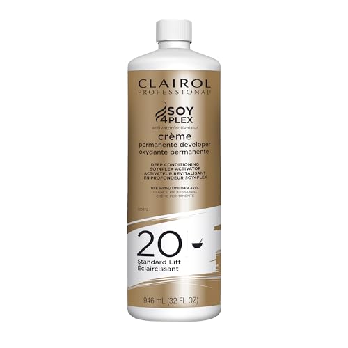 Clairol Professional Crème Permanente 20 Volume Hair Developers | For Coloring, Lightening & Lifting with Deep Conditioning Formula | Packaging May Vary