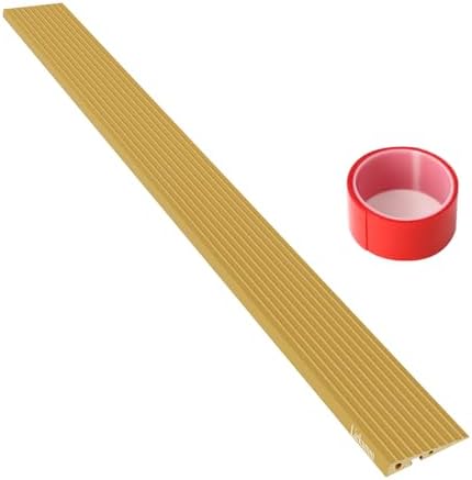 LIEKUMM 3/4" Rise PVC Threshold Ramp for Doorways, Wheelchair Ramp with 1700 lbs Capacity, Portable Door Ramp for Electric Wheelchairs, Strollers, Garage, Robot Vacuums, Yellow