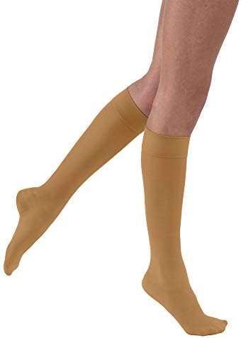 BSN Medical 119622 Jobst Ultra Sheer Compression Stocking, Knee High, 20-30 mmHG, Closed Toe, Petite, Large, Suntan