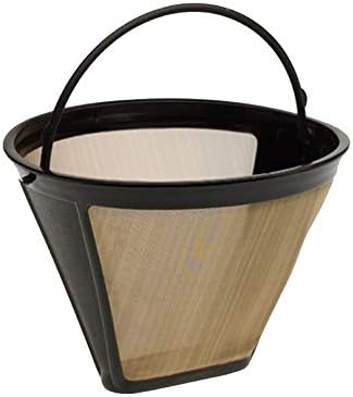 Delibru Gold Tone #2 Cone Style Reusable Coffee Filter for DCC-450 Cuisinart Coffee Makers, Universal Fits Most 4-5 cup Basket Coffeemakers Brands