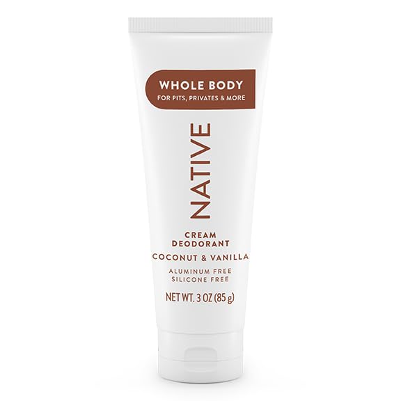 Native Whole Body Deodorant Cream Contains Naturally Derived Ingredients, Deodorant for Women & Men | 72 Hour Odor Protection, Aluminum Free with Coconut Oil and Shea Butter | Coconut & Vanilla
