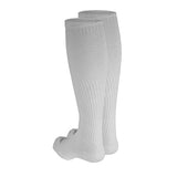 Truform Compression Socks, 15-20 mmHg Men's Cushion Foot, Knee High Over Calf Length, White, Large