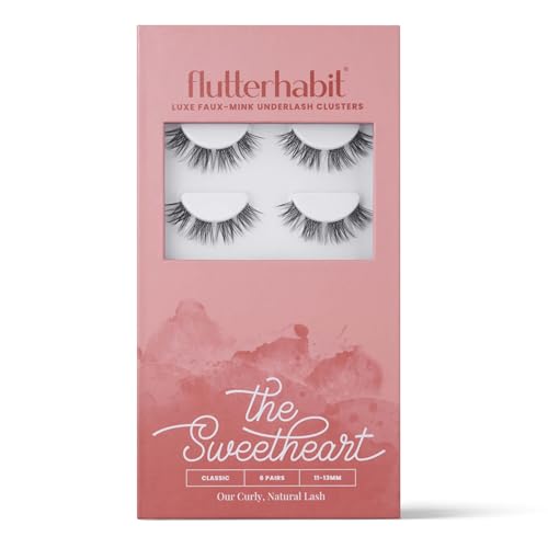 Sweetheart Doll-Eyed Lashes – Doll-Eyed Lash Clusters for Women - Salon Quality At Home Eyelashes Extension Kit - 6 Lash Sets - No Lash Glue Included