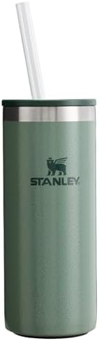 STANLEY Everyday Can Cooler Cup 10 oz Slim | Beer, Seltzers, Soda, and Energy Drinks | Doubles as Tumbler | Insulated Stainless Steel Drink Holder | BPA-Free | Hammertone Green