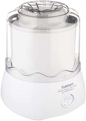 Cuisinart ICE-20P1 Automatic 1.5-Quart Frozen Yogurt, Ice Cream and Sorbet Maker, Makes Frozen Treats in less than 20-Minutes, White