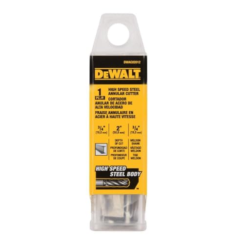 DEWALT DWAC02012 3/4" X 2" HSS ANNULAR Cutter 3/4" Weldon