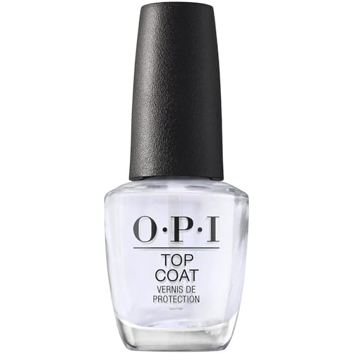 OPI Nail Lacquer Top Coat | Clear Nail Polish Top Coats | Chip Resistant, Fast Drying, High Shine, Protects Nails