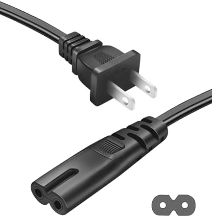 AC Power Cord for JBL PartyBox 310 110 300 710 100 200 1000 On-The-Go Speaker JBL Soundbar 2.1 3.1 5.1 9.1 Replacement 2 Prong Charger (10 Feet)