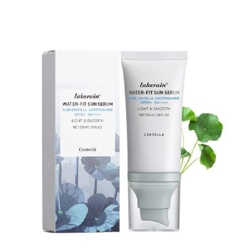Centella Sunscreen SPF 50, Face Sunscreen for All Skin Water-Fit Sun Serum Lightweight Hydrating (1Pcs Blue)