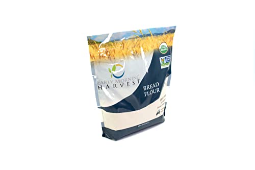 Early Morning Harvest Organic Bread Flour - Made from Organic, Non-GMO Whole Wheat - Stone Ground Bread Flour for Baking and Cooking, Whole Grain, Certified Organic GMO free Unbleached Bread Flour