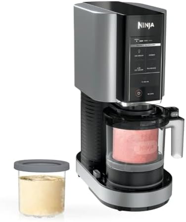 Ninja CREAMi NC300 Ice Cream Maker, 5 One-Touch Programs, Customizable Treats, 2 Pints w/Lids, Creamify Technology, Keto & Vegan Options, Dishwasher Safe