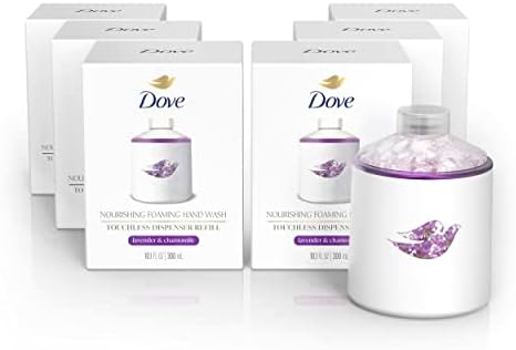 Dove Nourishing Foaming Hand Wash Touchless Dispenser Refill Lavender and Chamomile Moisturizing Hand Wash for Lasting Nourishment 10.1 oz 6-pack
