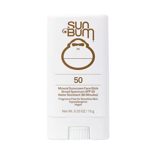 Sun Bum Mineral SPF 50 Face Stick Sunscreen | Water-Resistant Broad Spectrum Sunblock with Vitamin E | Hypoallergenic | Hawaii 104 Act Compliant (Octinoxate & Oxybenzone Free)| Travel Friendly 0.53 oz