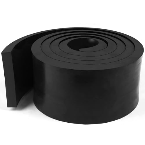 WochiTV Solid Rubber Strips Rolls, 1/2" Thick x 3" Wide x 60" Long Neoprene Rubber Sheets Perfect for DIY Gasket Material, Sealing, Liner, Shield, Padding, Mat