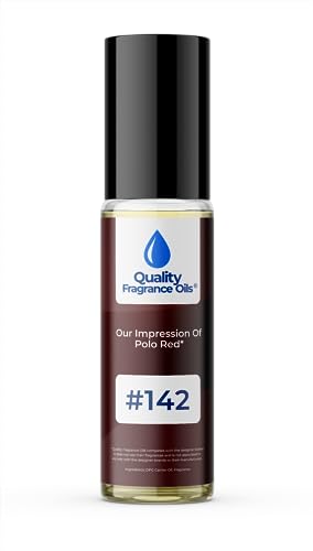 Quality Fragrance Oils' Impression #142, Generic fragrance compatible with Polo Red for Men (10ml Roll On)