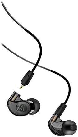 MEE audio M6 PRO In Ear Monitor Headphones for Musicians, 2nd Gen Model With Upgraded Sound, Memory Wire Earhooks & Replaceable Cables, Noise Isolating Professional Earbuds, 2 Cords Included (Black)