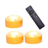 CANDLE CHOICE Halloween Pumpkin LED Lights with Remote and Timer Bright Flickering Battery Operated Jack-O-Lantern Electric Flameless Candles for Halloween Decorations Pumpkin Decor 3 Pack Orange