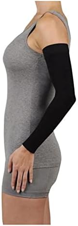 Juzo Soft 2001 20-30mmhg Max Armsleeve with Silicone Top Band for Women,Black,2 (II) MAX Long