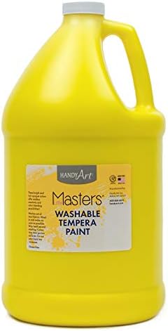 Handy Art Little Masters Washable Tempera Paint, Gallon, Yellow,214-710 128 fl Oz (Pack of 1)