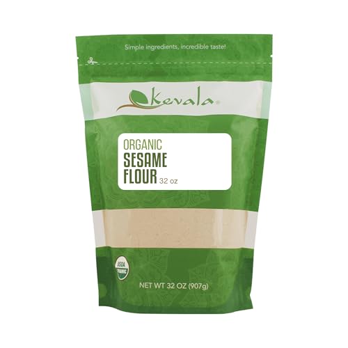 Kevala Organic Sesame Flour – Gluten Free, Making Bread, From Non GMO Seeds, All Purpose, Vegan, Baking and Cooking, 2 lb, 32 oz