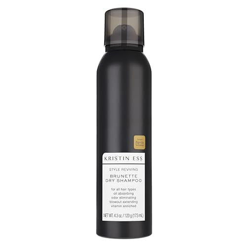 Kristin Ess Hair Brunette Dry Shampoo for Dark + Brown Hair with Vitamin C