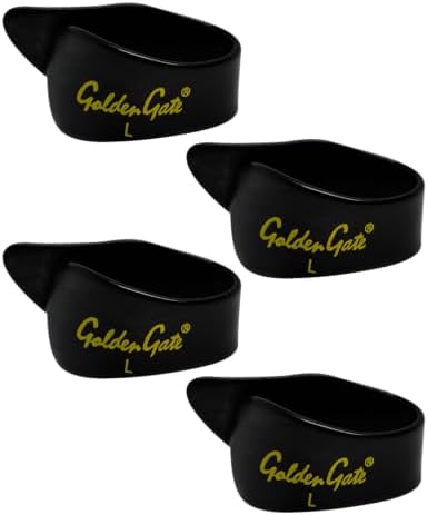 Golden Gate GP-4B-4PK Thumb Picks – Black – Large – 4 Pack
