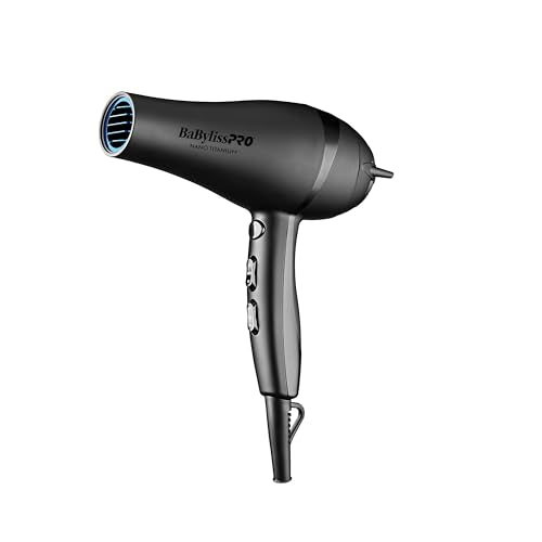 BaBylissPRO Hair Dryer, Nano Titanium 2000-Watt Blow Dryer, Professional/Ionic