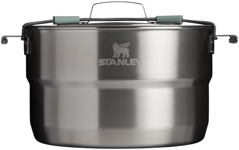 Stanley Wildfare Core 26-Piece Complete Camp Kitchen Cook Set | 4 qt Pot with Lid, 8in Fry Pan | 4 Table Settings, Plates, Bowls, Utensils | Camping Essentials for Your Camp Kitchen | BPA-Free