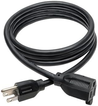 Tripp Lite Heavy-Duty Power Extension Cord 15A, 14AWG (NEMA 5-15P to NEMA 5-15R) 6-ft.(P024-006) Black