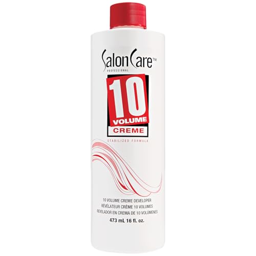 Salon Care 10 Volume Creme Developer, Gentle Lift, Easy to Handle Cream Consistency, 16 Ounce