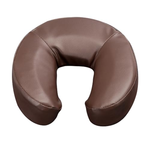 HOINCO Massage Face Cradle Cushion Universal Headrest Face Rest Neck Head Cushion for Massage Chairs Spa Bed(Brown)