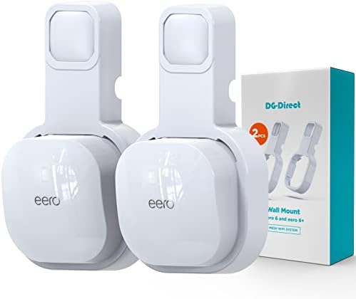 DG-Direct Wall Mount Holder for eero 6 and eero 6+ Router Mesh Wi-Fi System, No Messy Wires, The Outlet Wall Mount Holder for eero 6 Plus, Stand Bracket for eero 6 Extender Space Saving White