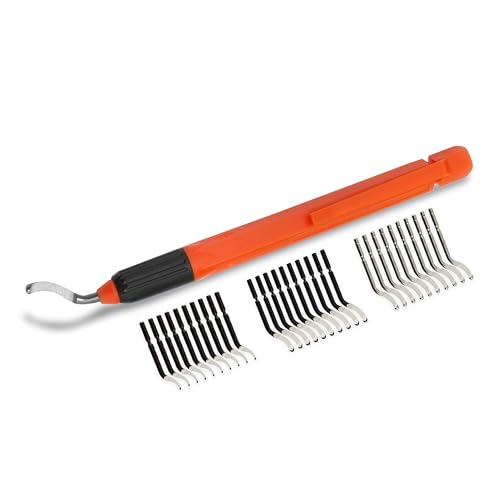 AFA Tooling - Deburring Tool with 31 High Speed Steel Swivel Blades - Works on Metal, Resin, PVC Pipes, Copper, Plastic and 3D Printed Edges - Plumbing & 3D Printing Burr Removal Reamer Tool