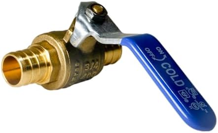 2 Pieces 3/4" Pex Ball Valve Blue/Cold, 24-2-4=2X