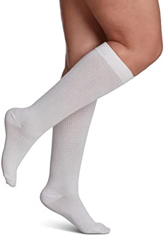 SIGVARIS Women's Casual Cotton 146 - Calf High Medical Compression Socks - 15-20mmHg