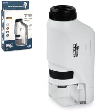 Microscope Kids 60x-120x LED Lighted Pocket Microscope Mini Portable Handheld Microscope for Student Science Gifts