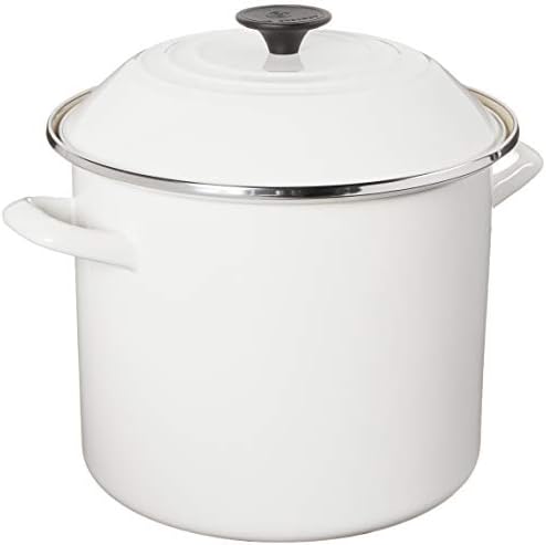 Le Creuset Enamel On Steel Stockpot, 10 qt., White