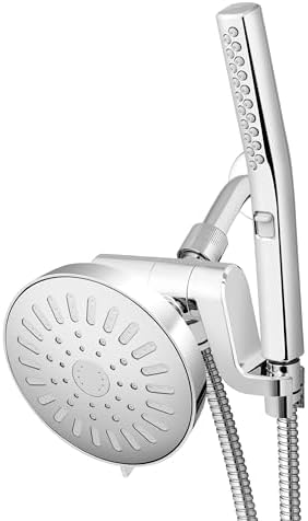 Waterpik High Pressure Handheld Wand and Rain Shower Head Combo with 8-Foot Long Metal Hose, BodyWand Spa System with 7 Spray Modes for Hair and Body, Chrome